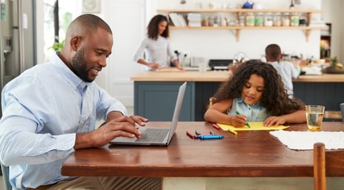 Blog Post Thumbnail: 7 Tips for Training or Working From Home With Kids