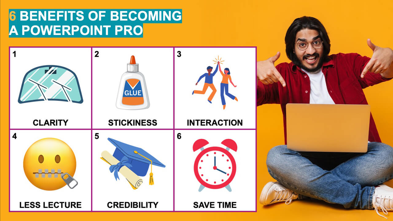 6 benefits of becoming a power point pro: all stamps