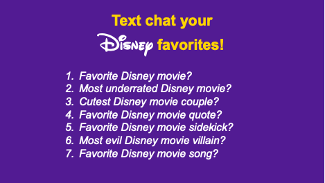 text chat your disney favorites
