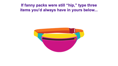 a hip fanny pack