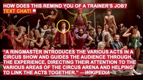 a ringmaster in a circus show