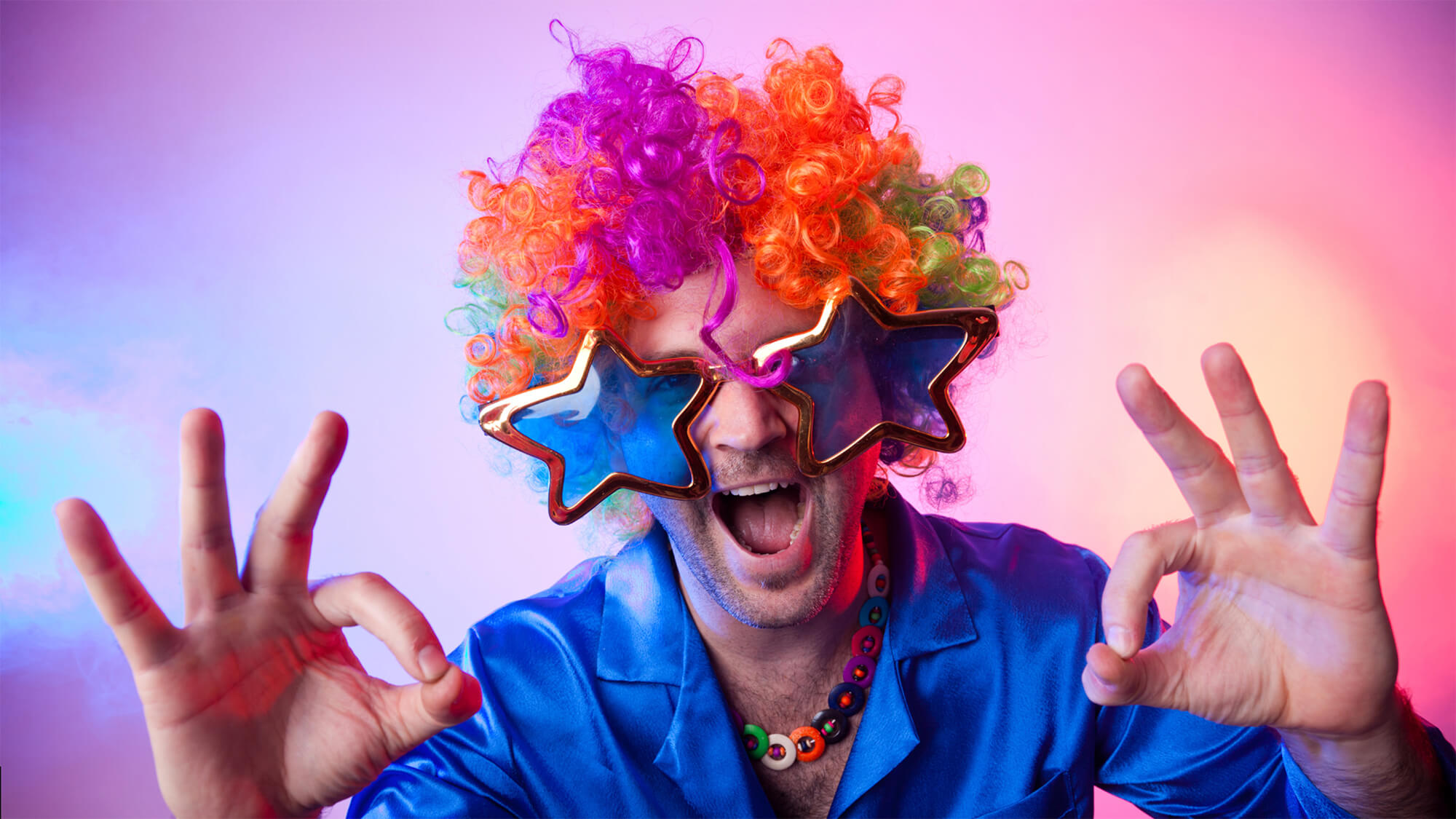 a man dressed as a clown