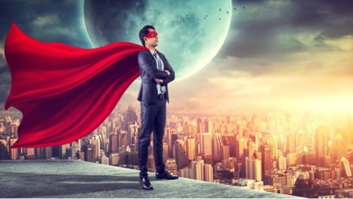 Blog Post Thumbnail: a super hero looking over the city