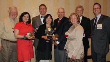 From left are Bob Pike, Jazheel Santiago, Scott Enebo, Ayako Nakamura, Ken Barber, Becky Pluth, Bryant Loving and Keith Baudin