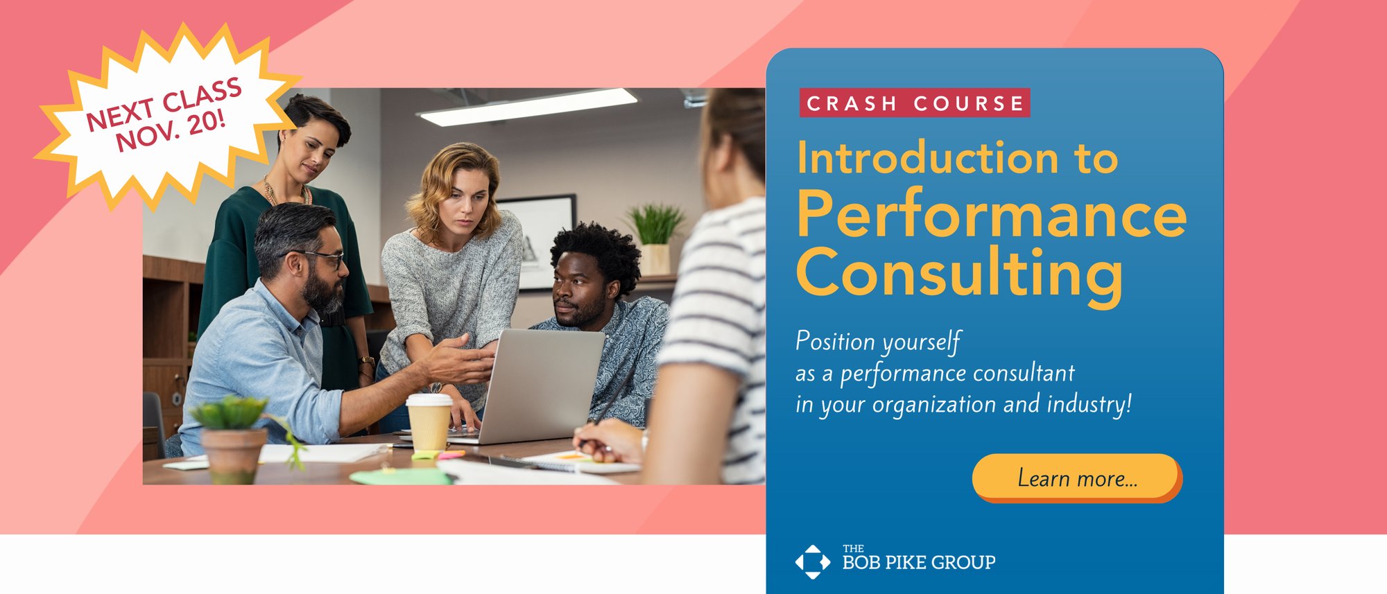 Train the Trainer Bob Pike Group Introduction to Performance Consulting Crash Course Nov 2025 Hero