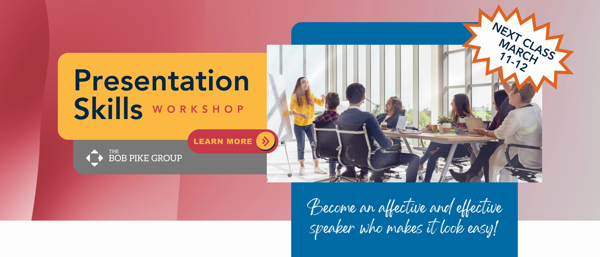 Train the Trainer Bob Pike Group Presentation Skills Hero Feb 2025